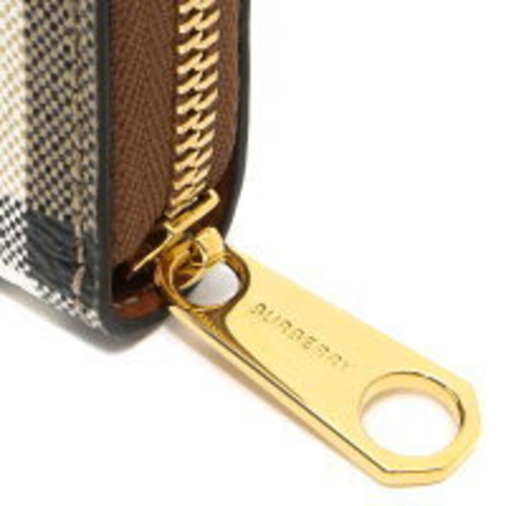 Burberry Briar Elmore Wallet Beige Long Check Brown - Picture 3 of 5
